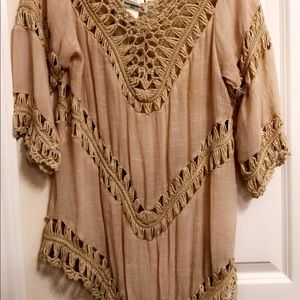 Vivid Importers of NY Top with crochet.